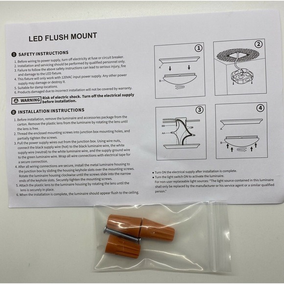 LED Flush Mount Led Ceiling Light Fixture 11 Inch 18 W 3000K Warm White 1... - Picture 12 of 12